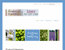 Tablet Screenshot of essentialelementsstore.com